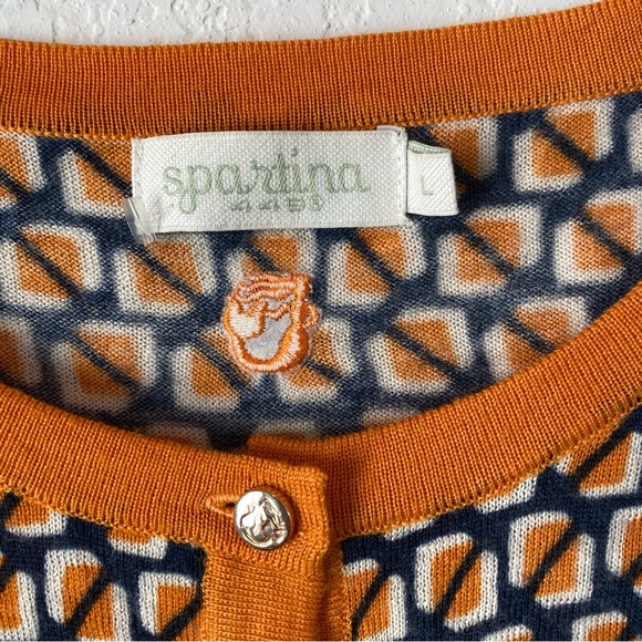 Spartina 449 Fair & Square 100% Merino Wool Cardigan Size L - Picture 3 of 7